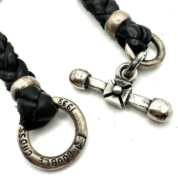 Travis Walker Double Cross 1999 Leather 925 Silver Gargoyle Bracelet